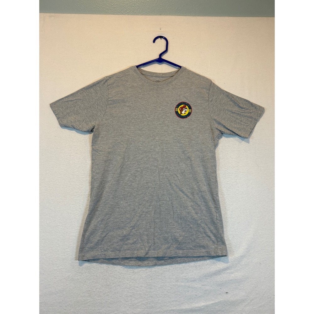 Buc-ee's Men's Gray Food & Gasoline Highway Graphic T-Shirt Medium M Gas Pump